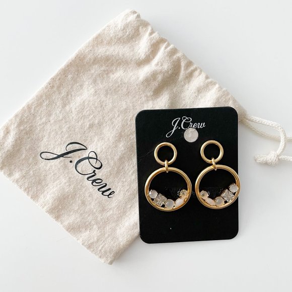 J. Crew Nested Stone Drop Earrings - Picture 4 of 4